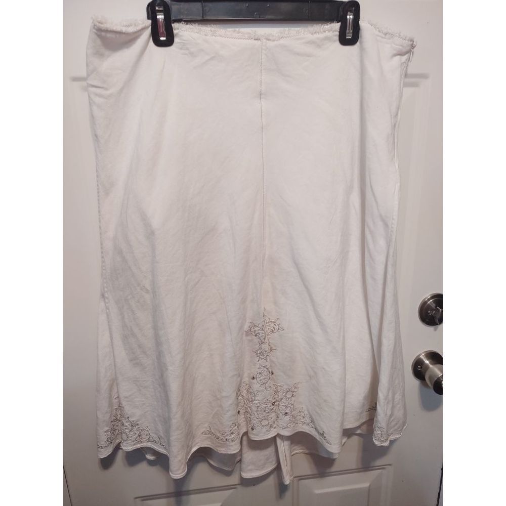 JH‎ Collectibles White Side Zip Embellished Skirt Women's Size 16